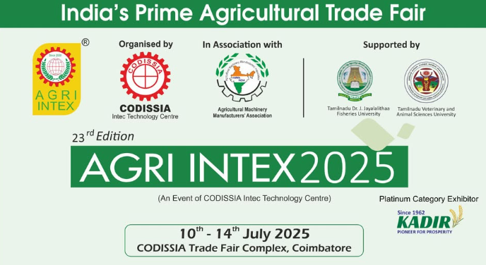AGRI INTEX 2025 to Showcase Next-Gen Agri Innovations in Coimbatore from 10 to 14 July 3 event