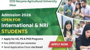 CCS HAU Admission 2026: UG, PG & PhD Admissions Open for International and NRI Students