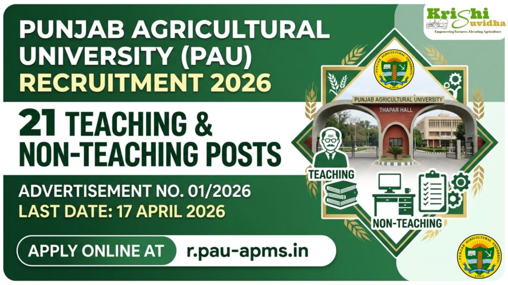 PAU Ludhiana invites applications for 21 posts including Dean