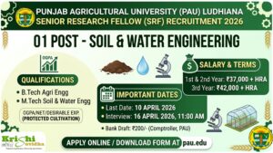 PAU Senior Research Fellow Recruitment 2026