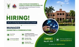 Manager (Marketing & Communication) Job at ICAR-IARI, New Delhi
