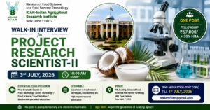 ICMR Project Research Scientist-II @ ICAR-IARI