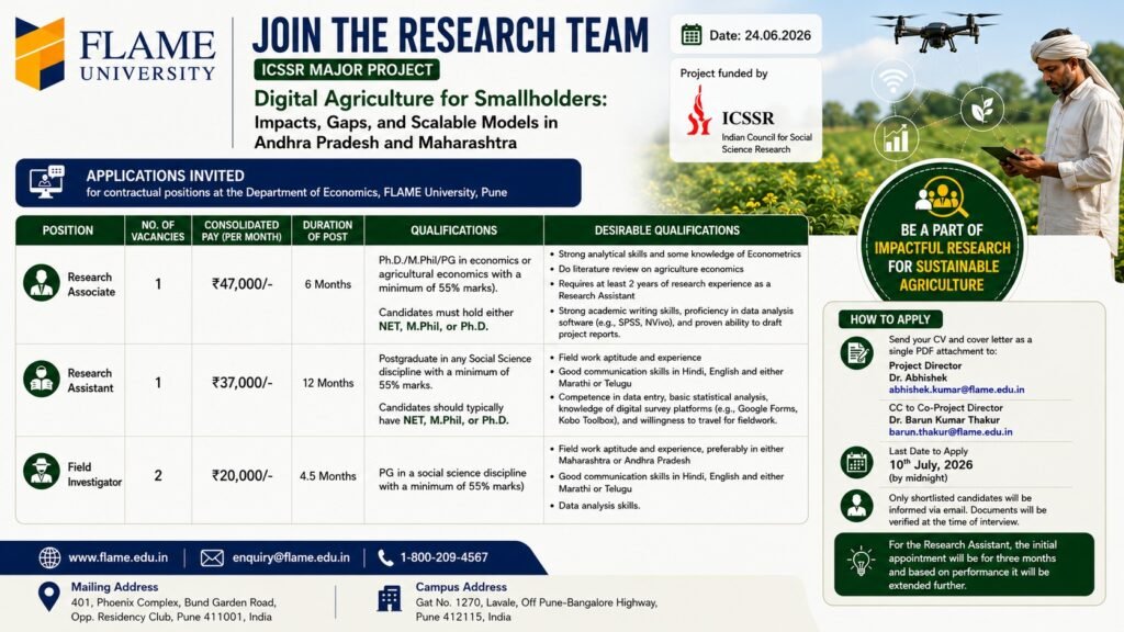 Research Associate FLAME University ICSSR