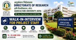 Agriculture University Kota recruitment 2026