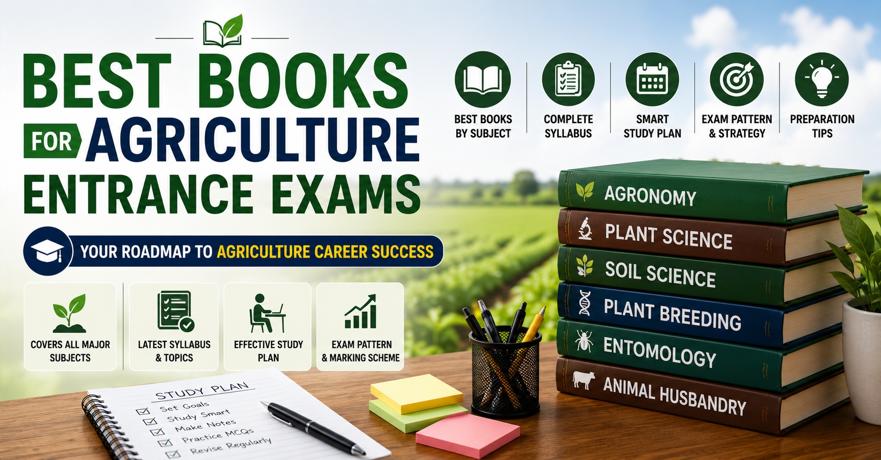 Best Books for B.Sc Agriculture Entrance Exam 2026-27