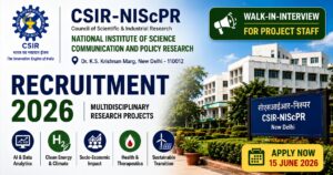 CSIR NIScPR recruitment 2026