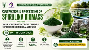 Agripreneurship Development Program on “Cultivation & Processing of Spirulina Biomass