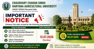 CCS HAU Entrance Exam 2026 Rescheduled