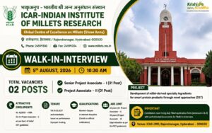 Sr. Project Associate & Project Associate @ ICAR-IIMR Hyderabad 2026 