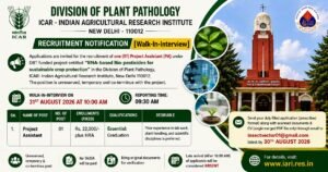 ICAR-IARI Project Assistant Walk-in 2026