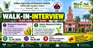 ICAR IARI Genetics RA SRF Recruitment 2026