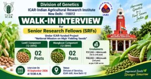ICAR IARI SRF Lentil Mungbean Recruitment 2026
