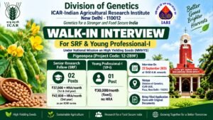 ICAR IARI SRF YP-I Pigeonpea Recruitment 2026